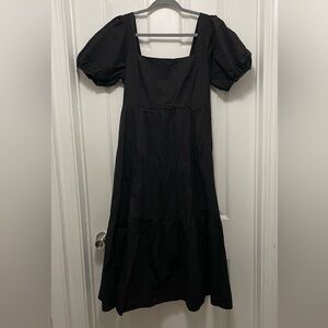 Astr Black Dress with Elastic Detail